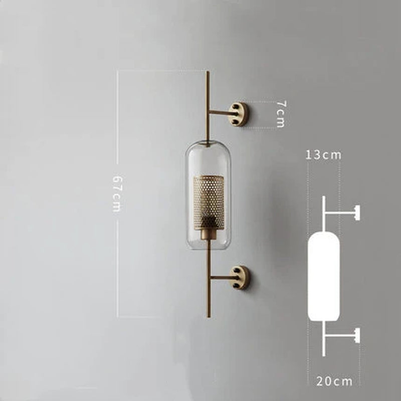 Modern Glass Wall Lamps Fixture Luminaire Sconce Lighting Bedside Living Room Home Decoration Aisel Horridor Golden Ball Light