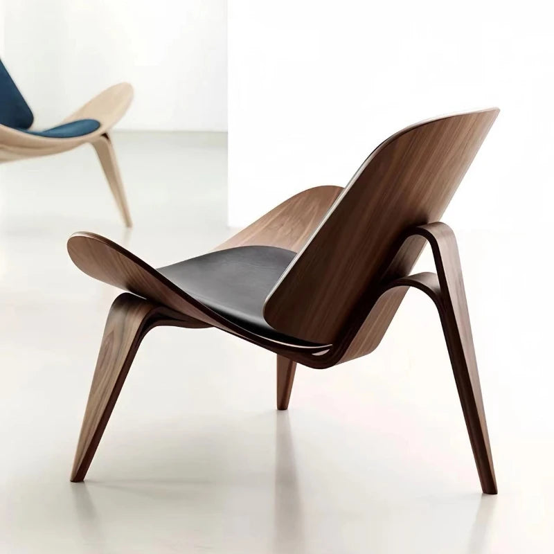 Nordic Solid Wood Ins Celebrity Chair, Creative Art Designer Single Sofa Chair, Smile Airplane Chair, Many Choices