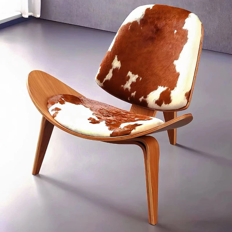 Nordic Solid Wood Ins Celebrity Chair, Creative Art Designer Single Sofa Chair, Smile Airplane Chair, Many Choices