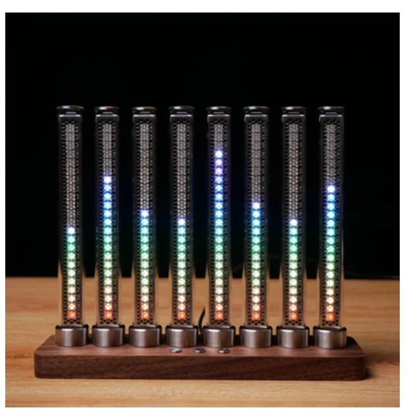 Music Spectrum Analog Glow Tube Level Indicator VU Meter Music Rhythm Ambient Light LED Pickup Lamp