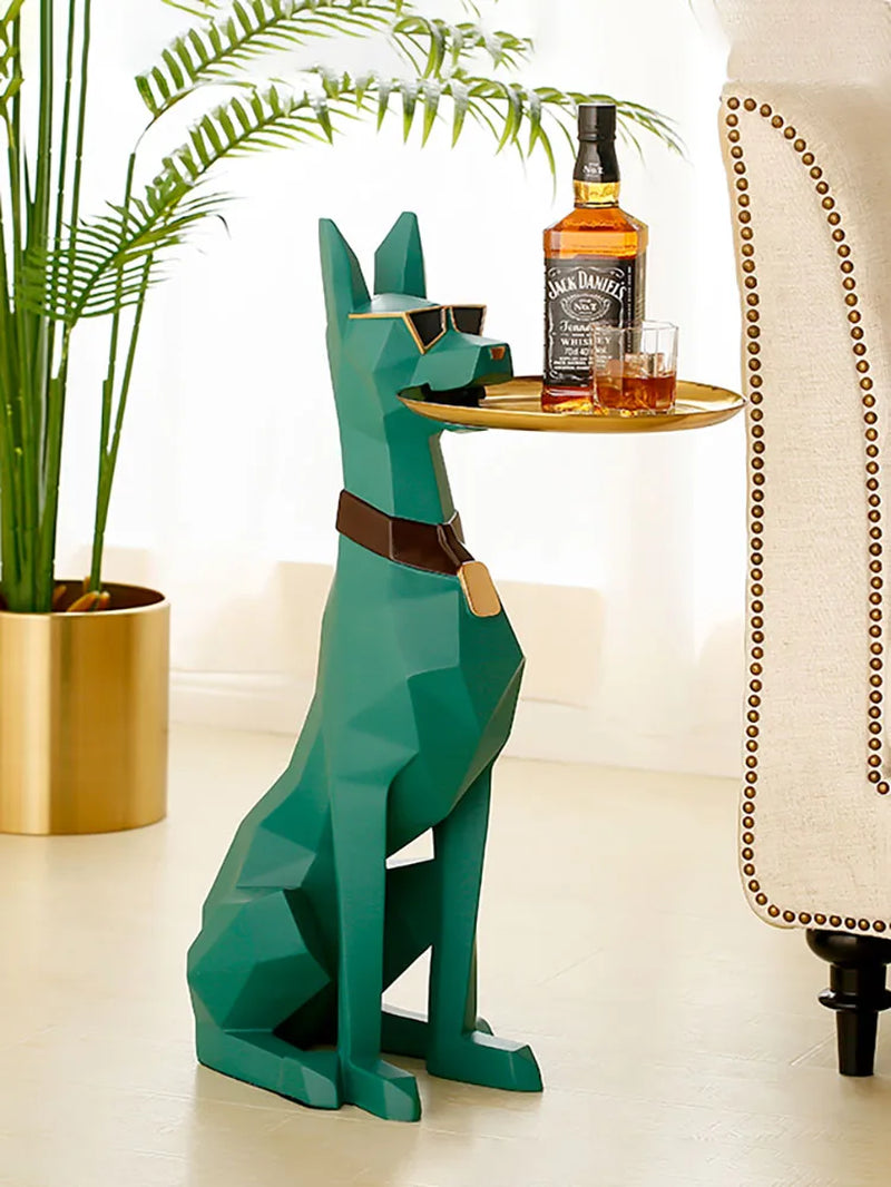 Nordic Art Home Decor Doberman Dog Statue Living Room Decoration Large Resin Animal Sculpture Room Decor Home Accessories Statue