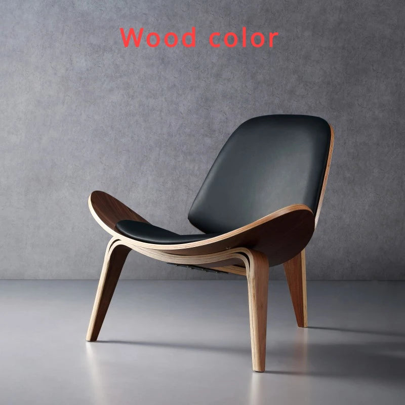 Nordic Solid Wood Ins Celebrity Chair, Creative Art Designer Single Sofa Chair, Smile Airplane Chair, Many Choices