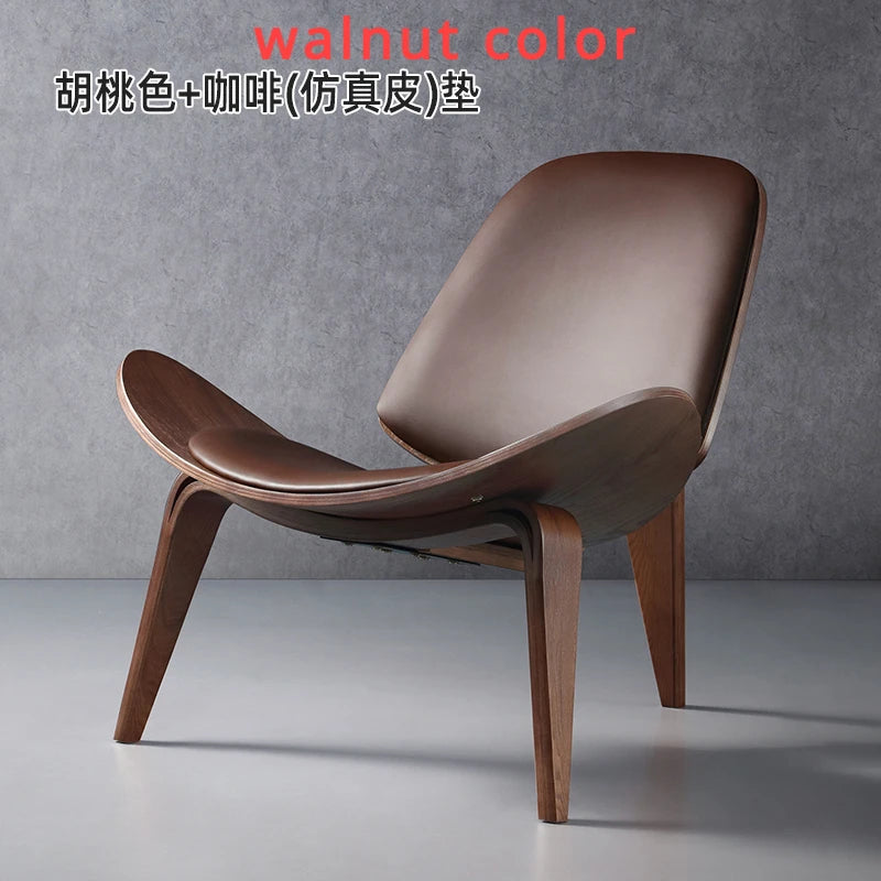 Nordic Solid Wood Ins Celebrity Chair, Creative Art Designer Single Sofa Chair, Smile Airplane Chair, Many Choices