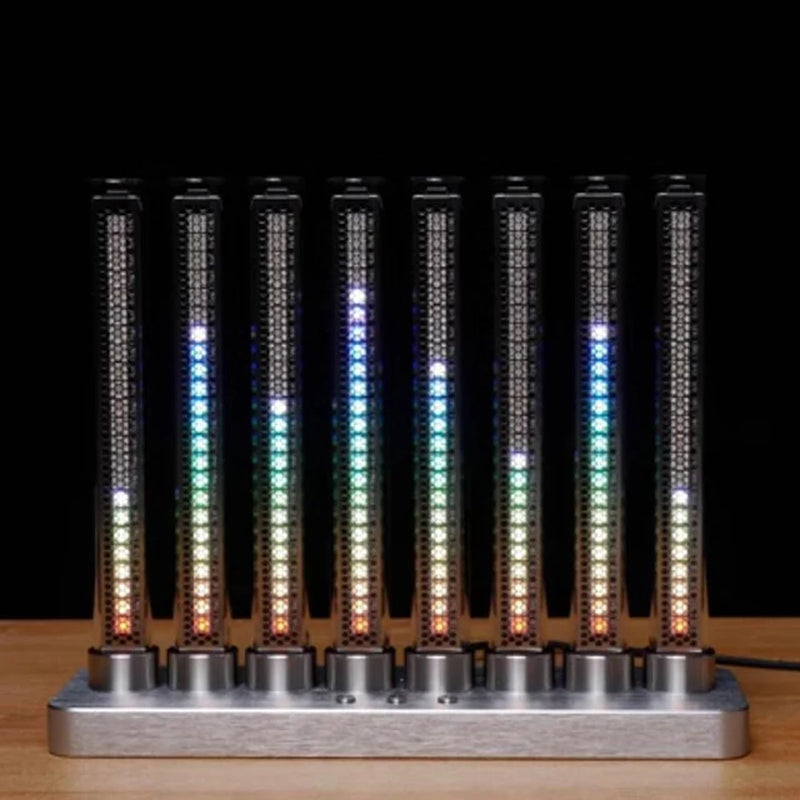 Music Spectrum Analog Glow Tube Level Indicator VU Meter Music Rhythm Ambient Light LED Pickup Lamp