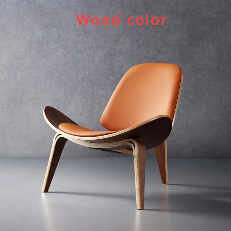 Nordic Solid Wood Ins Celebrity Chair, Creative Art Designer Single Sofa Chair, Smile Airplane Chair, Many Choices